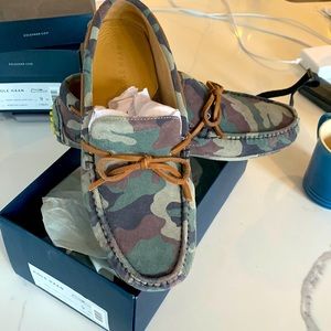 Cole Haan size 9 men driver in camo. Only worn once